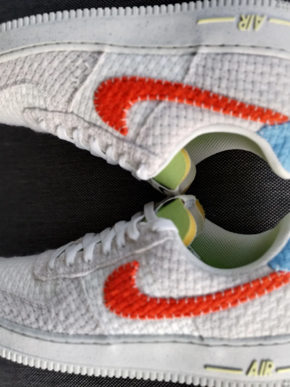 Nike Air Force 1 Hemp Sneakers Women’s 7.5 White Orange DV2117-100